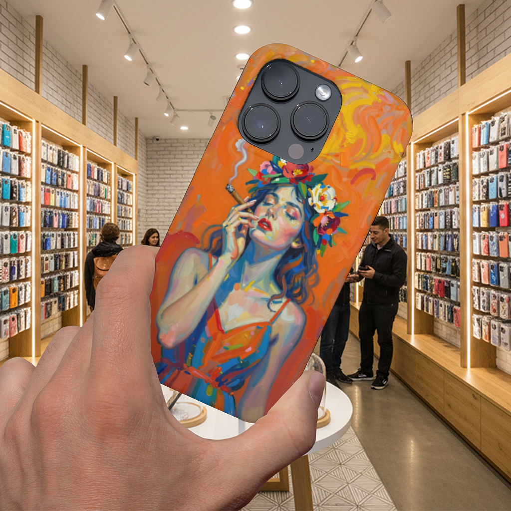 Bohemian Woman with Flower Crown iPhone 16 Pro and Pro Max Case