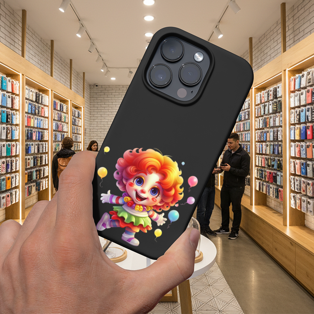 Cute Rainbow Hair Happy Clown iPhone 16 Pro and Pro Max Case