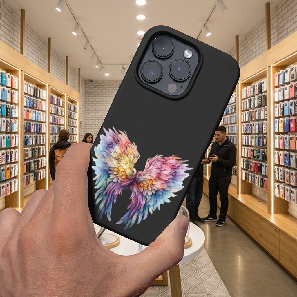 Pastel Rainbow Angel Wings iPhone 16 Pro and Pro Max Case