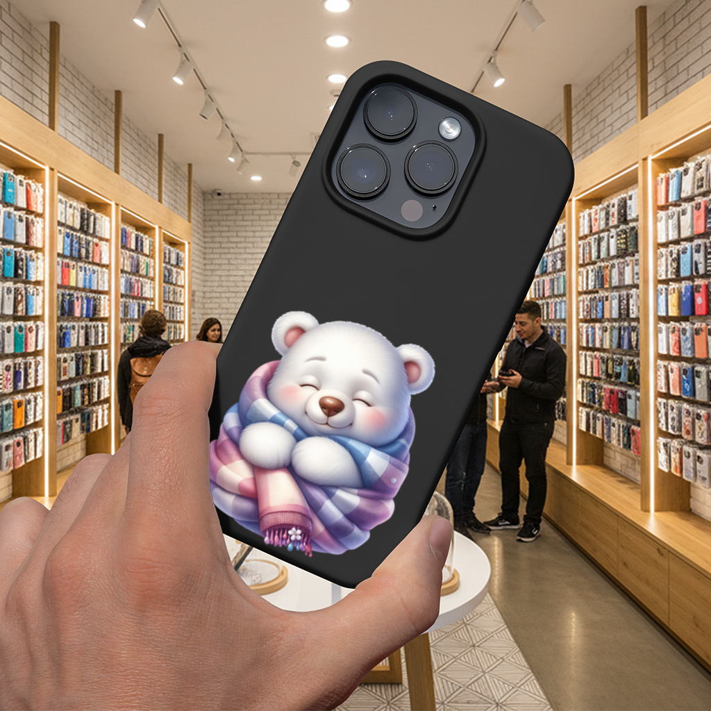 Cozy Sleepy Polar Bear Cub iPhone 16 Pro and Pro Max Case