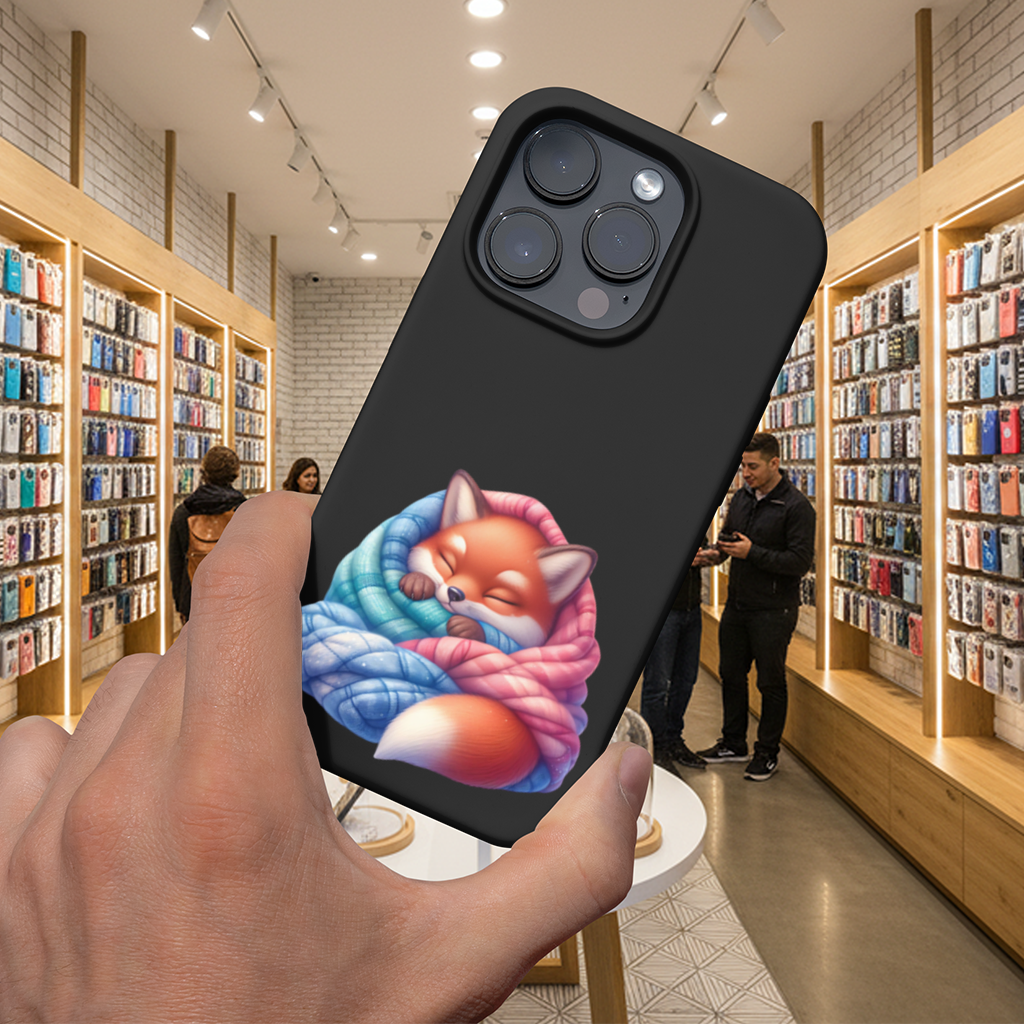 Sleeping Fox Knitted Blanket iPhone 16 Pro and Pro Max Case