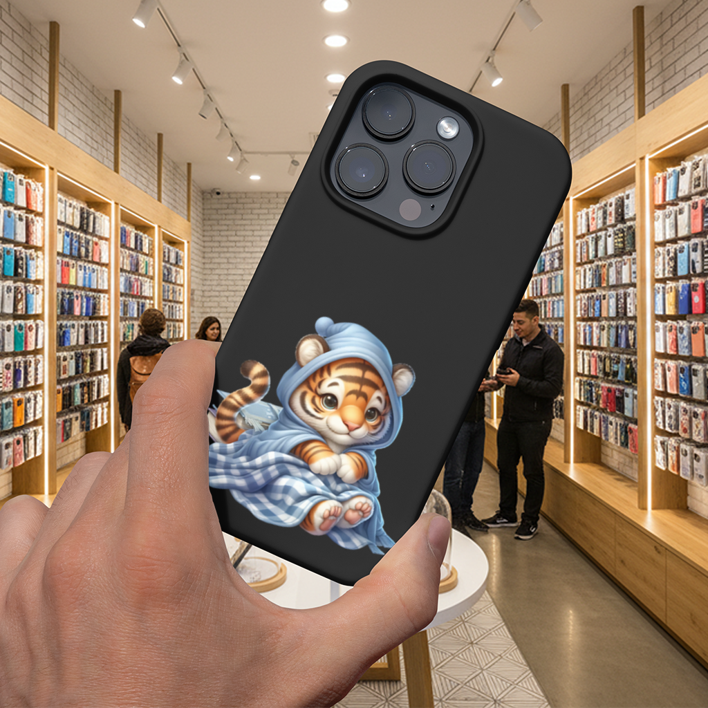 Sleepy Baby Tiger Cub on Books iPhone 16 Pro and Pro Max Case