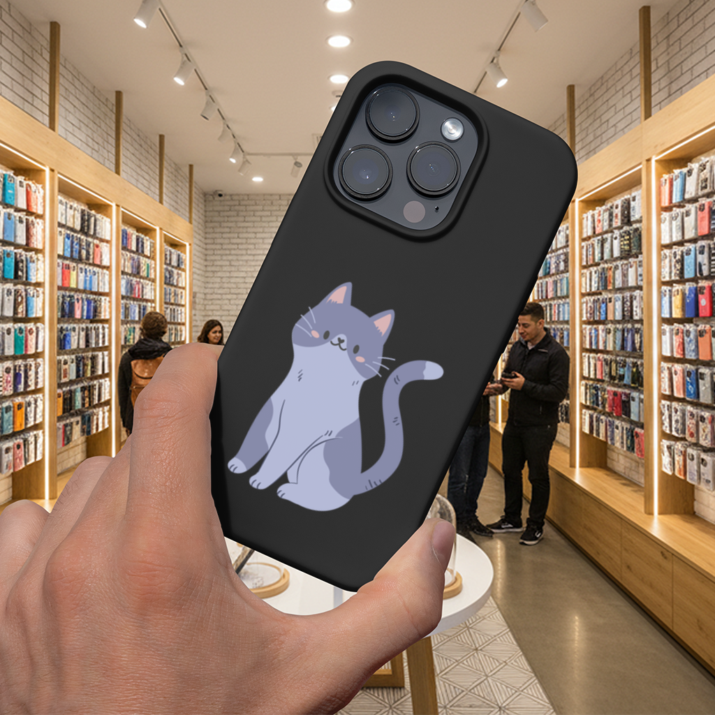 Gri kedi iPhone 16 Pro and Pro Max Case