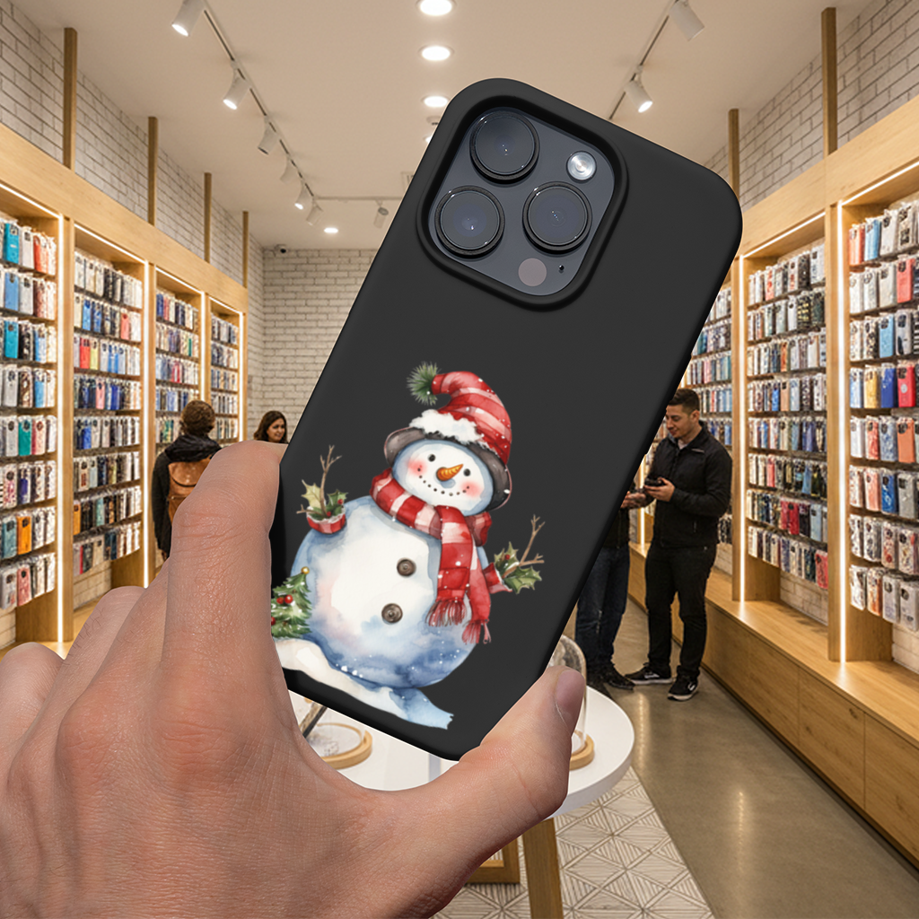 Whimsical Red Snowman iPhone 16 Pro and Pro Max Case