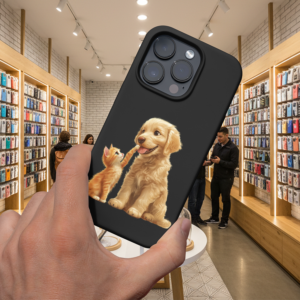 Golden Retriever and Ginger Kitten iPhone 16 Pro and Pro Max Case