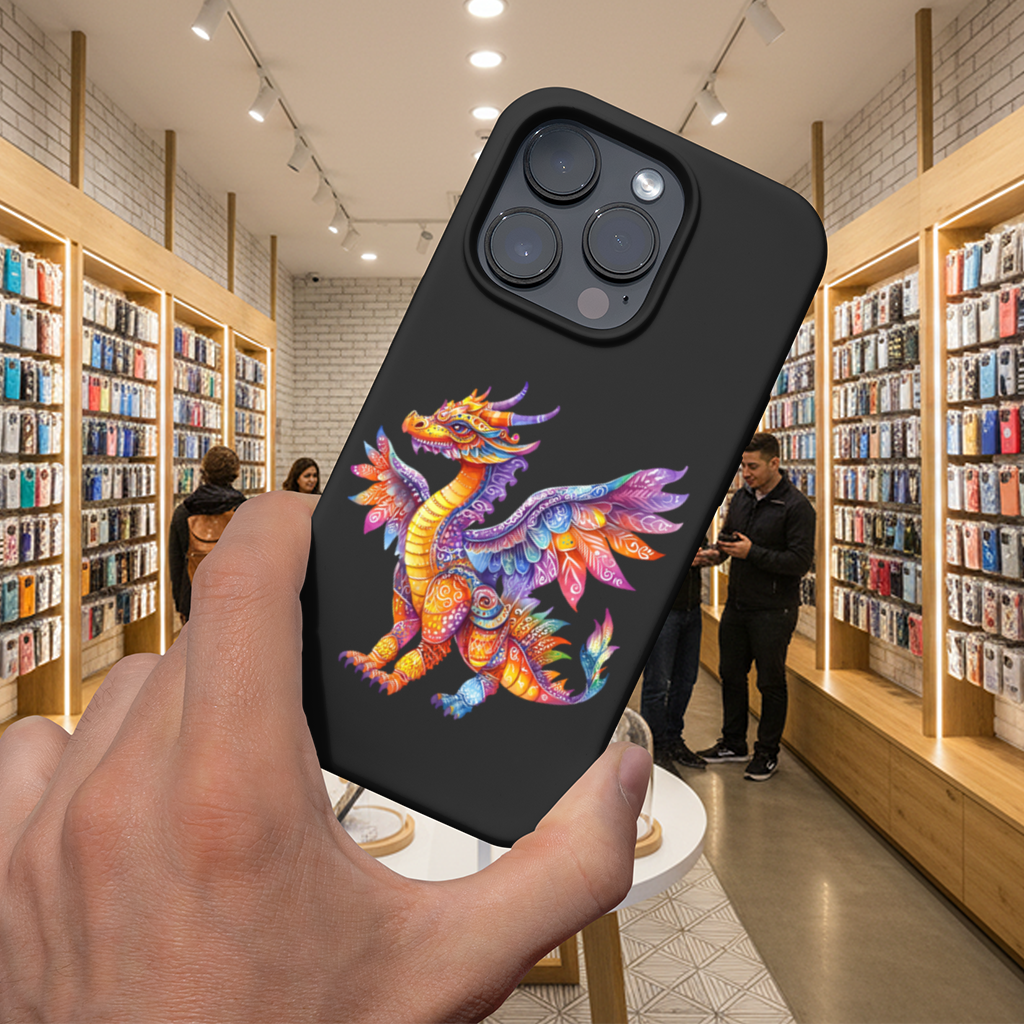 Vibrant Rainbow Mythical Dragon iPhone 16 Pro and Pro Max Case