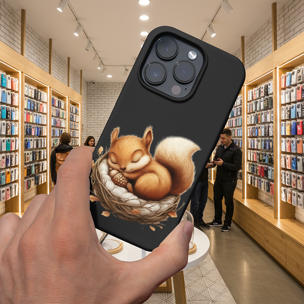 Sleeping Baby Squirrel in Nest iPhone 16 Pro and Pro Max Case