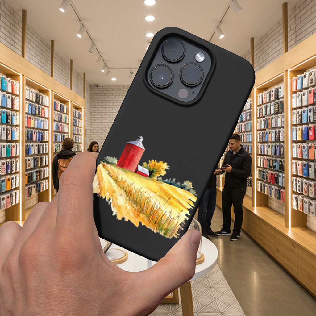 Red Farm Silo and Golden Wheat Field iPhone 16 Pro and Pro Max Case