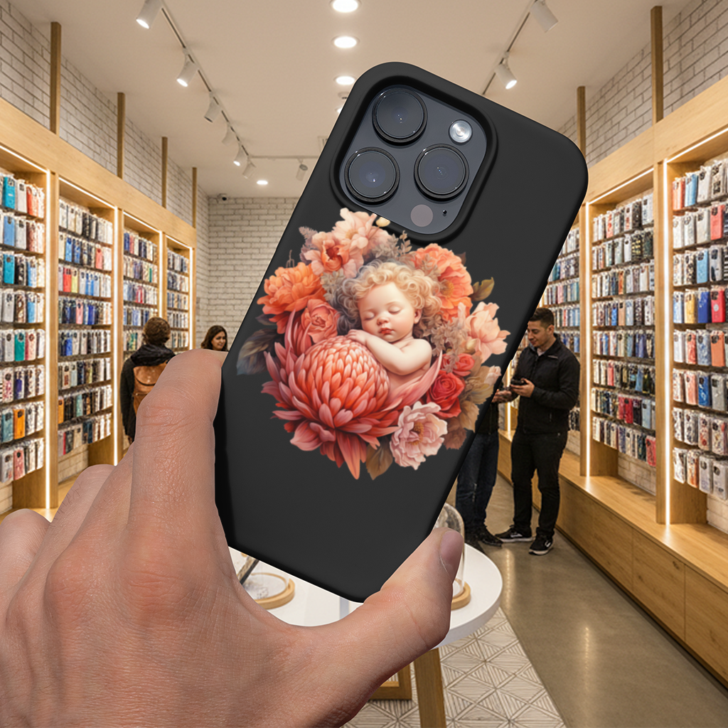 Ethereal Cottagecore Sleeping Baby iPhone 16 Pro and Pro Max Case