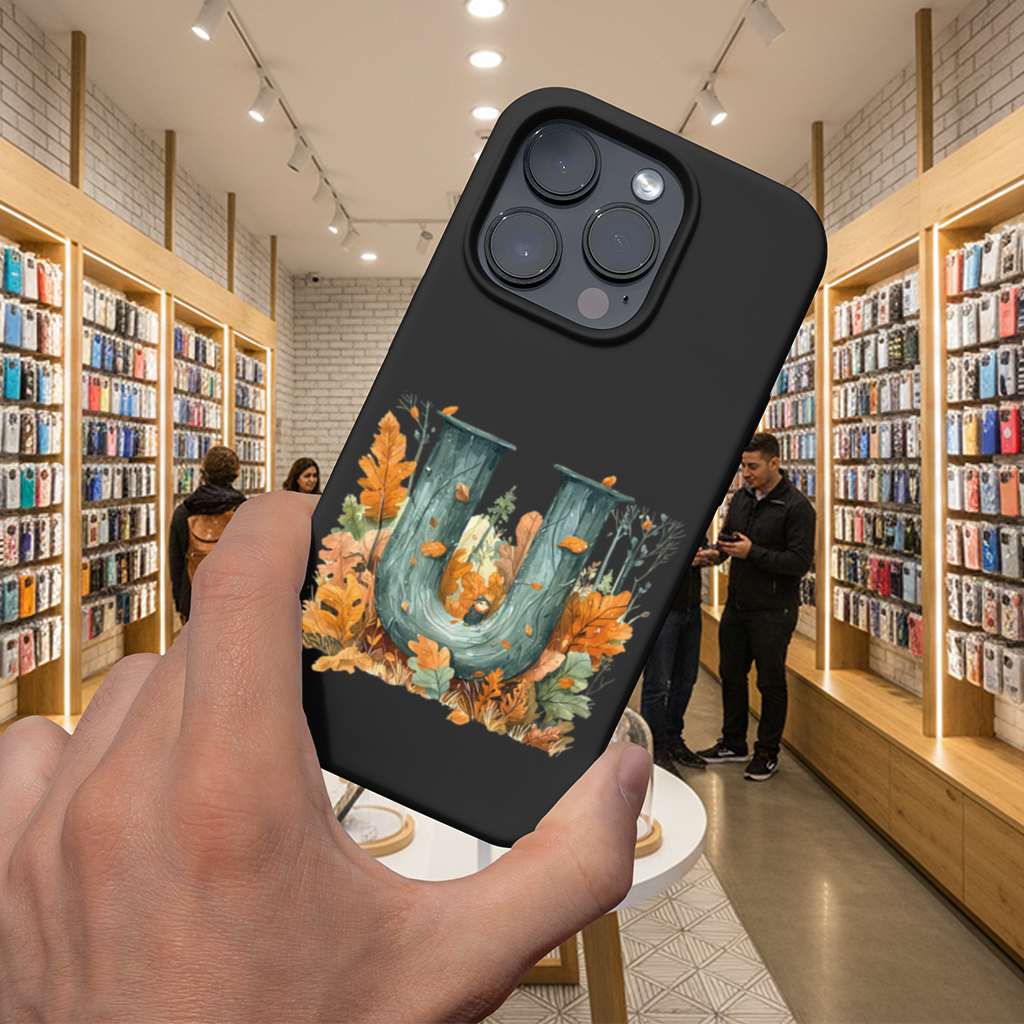 Autumn Woodland Initial Letter U iPhone 16 Pro and Pro Max Case