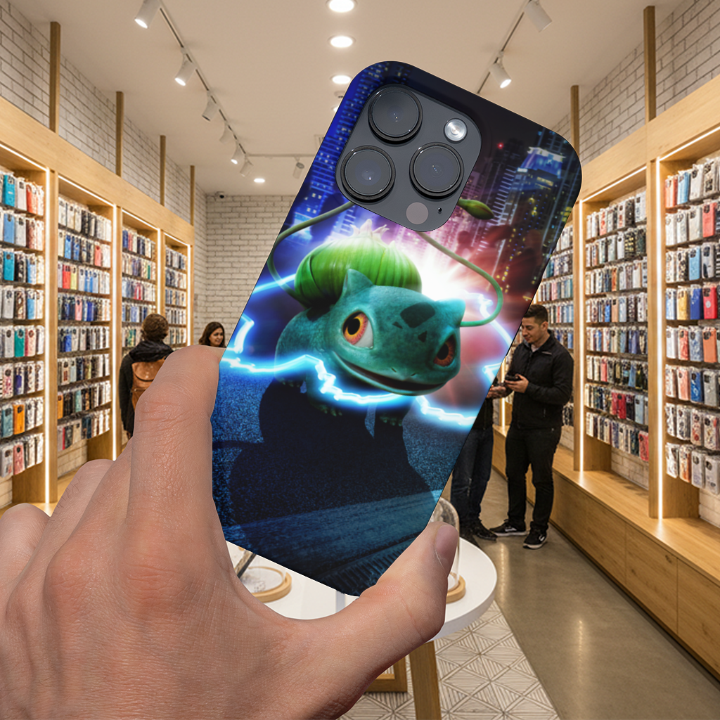 Gece Şehrinde Parlayan Neon Canavar iPhone 16 Pro ve Pro Max Kılıfı