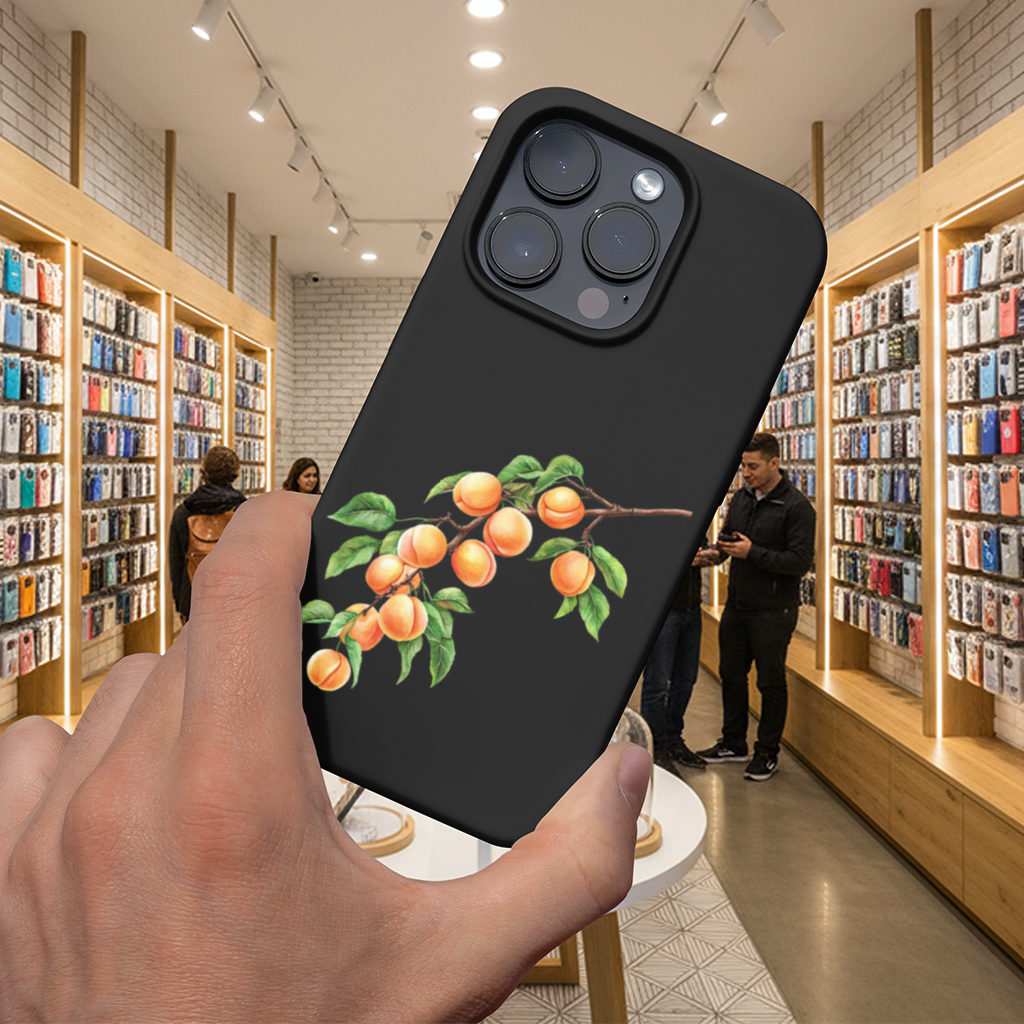 Olgun Turuncu Kayısı Dalı iPhone 16 Pro ve Pro Max Kılıfı