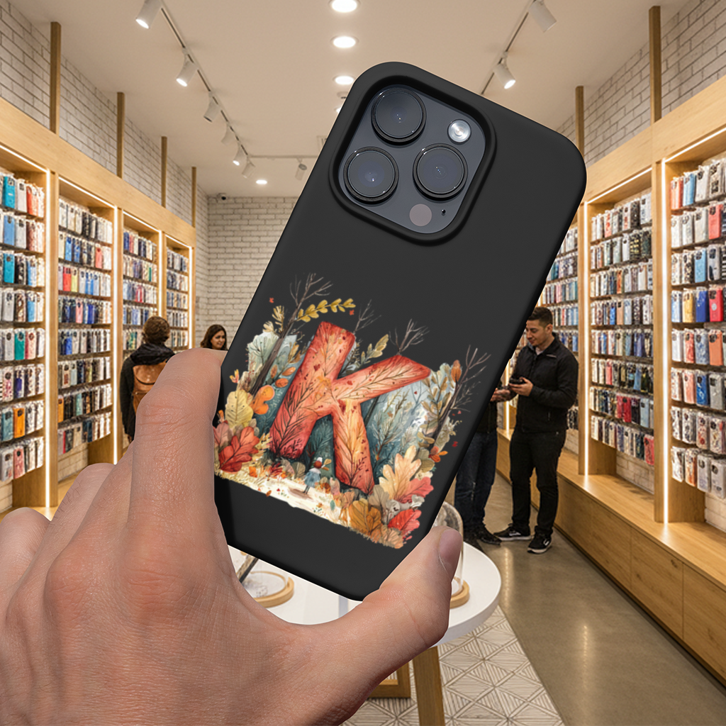 Sonbahar Ormanı K Harfi iPhone 16 Pro ve Pro Max Kılıfı