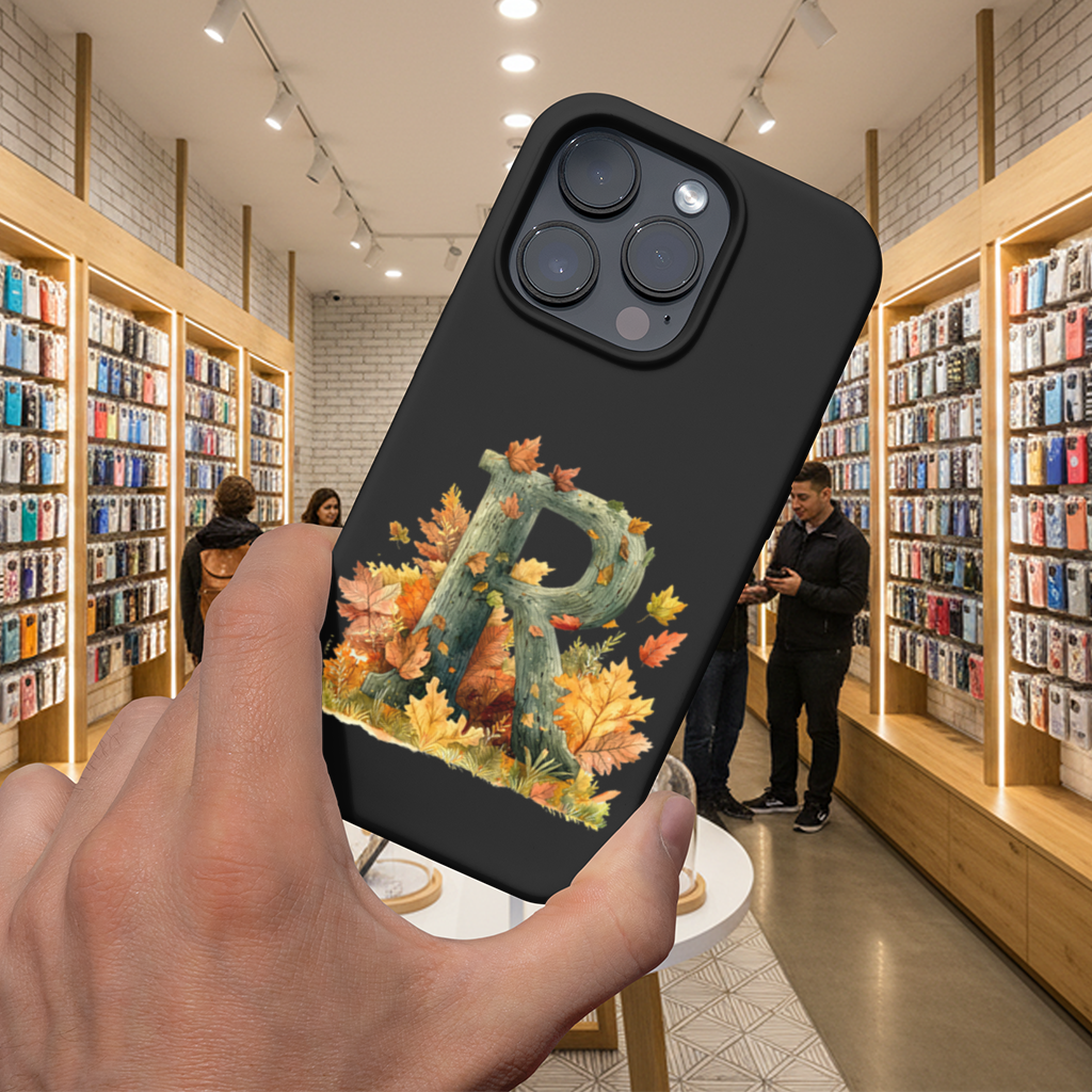 Sonbahar Yapraklı R Harfi iPhone 16 Pro ve Pro Max Kılıfı