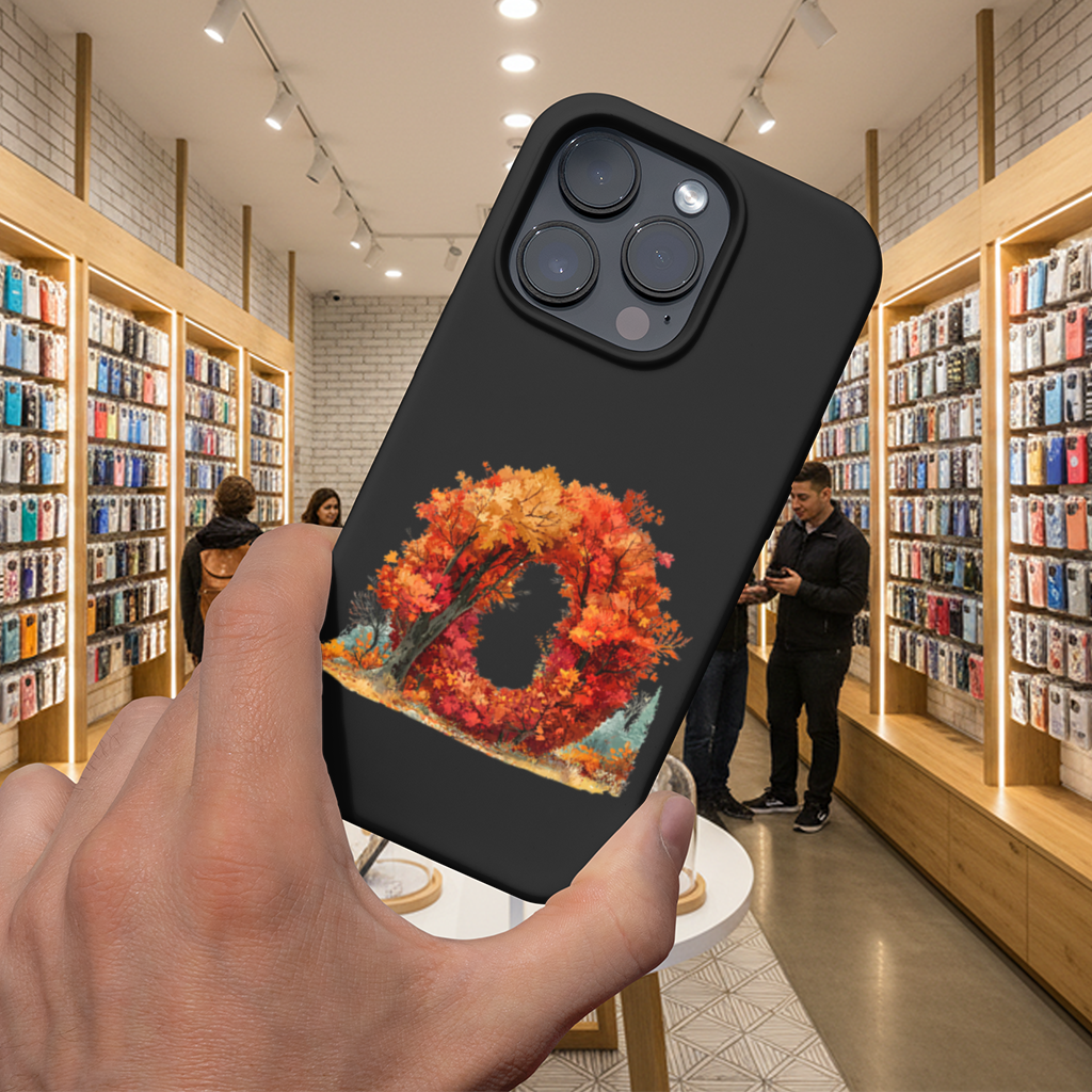 Sonbahar Yapraklı O Harfi iPhone 16 Pro ve Pro Max Kılıfı
