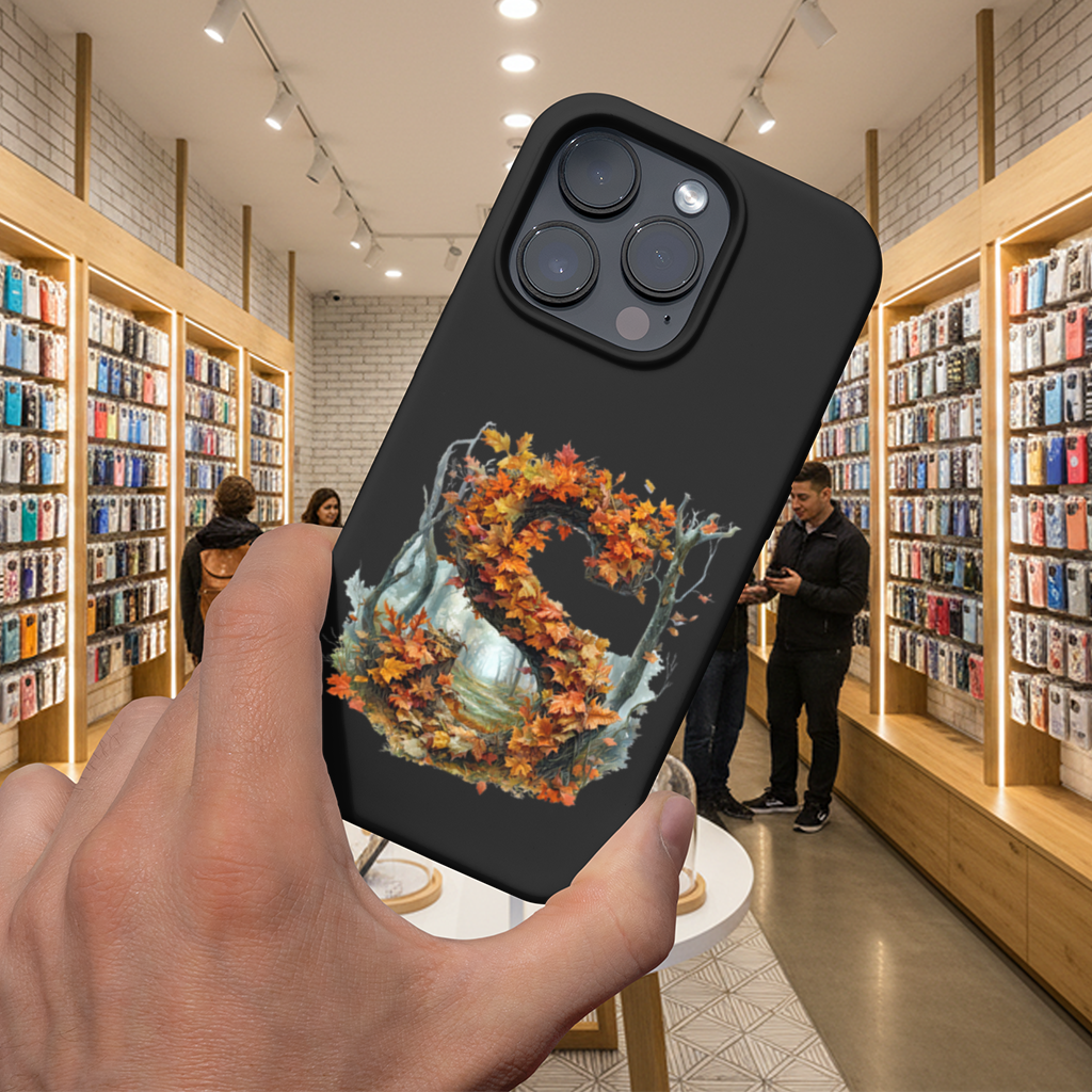 Sonbahar Yapraklı Orman S Harfi iPhone 16 Pro ve Pro Max Kılıfı