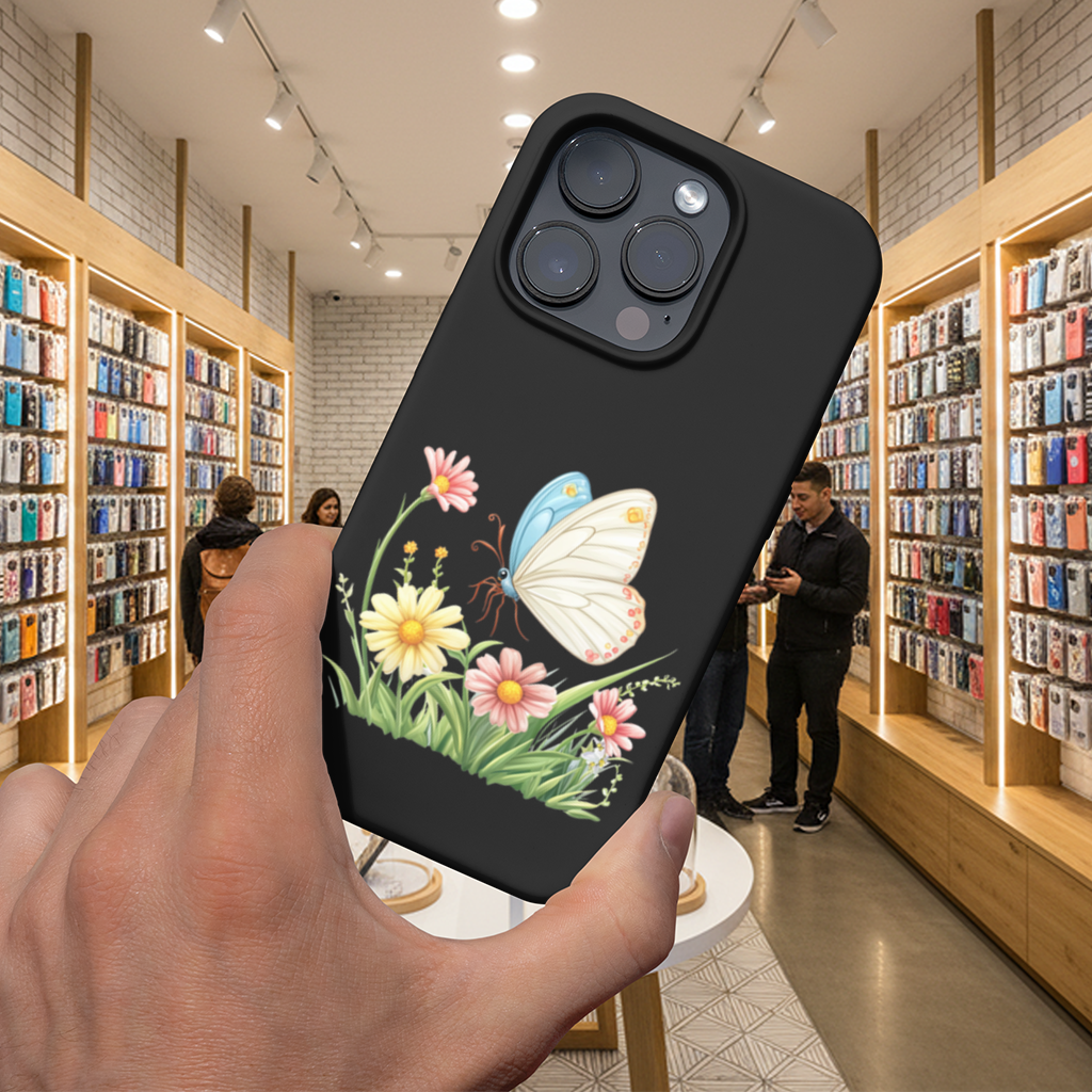 Whimsical Pastel Butterfly and Wildflowers iPhone 16 Pro and Pro Max Case