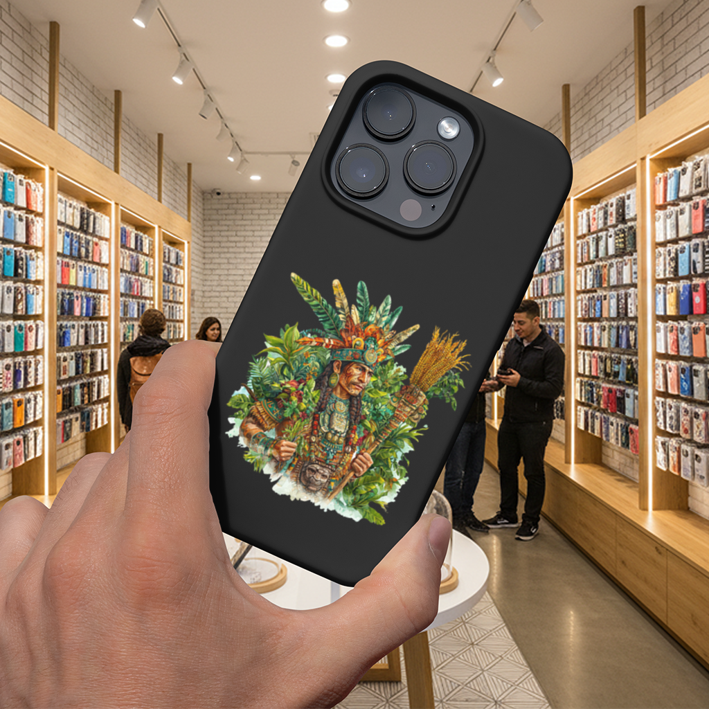 Maya Mısır Rahibi ve Tüylü Başlık iPhone 16 Pro ve Pro Max Kılıfı