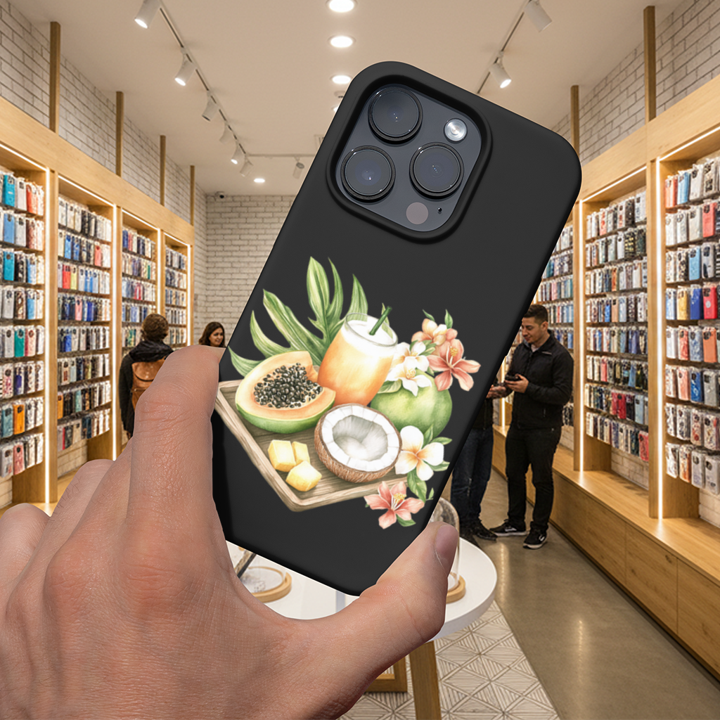 Tropical Papaya and Coconut Juice iPhone 16 Pro and Pro Max Case