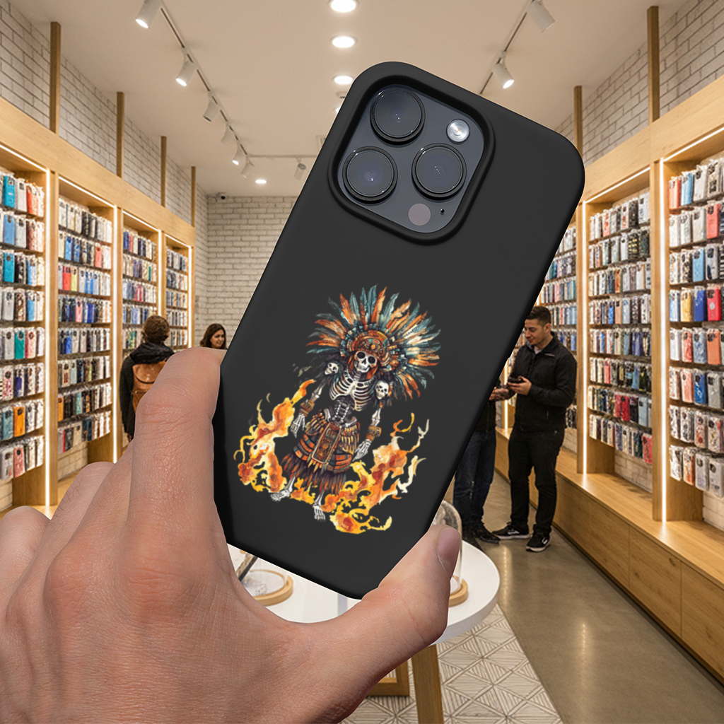 Aztek İskelet Savaşçı iPhone 16 Pro ve Pro Max Kılıfı