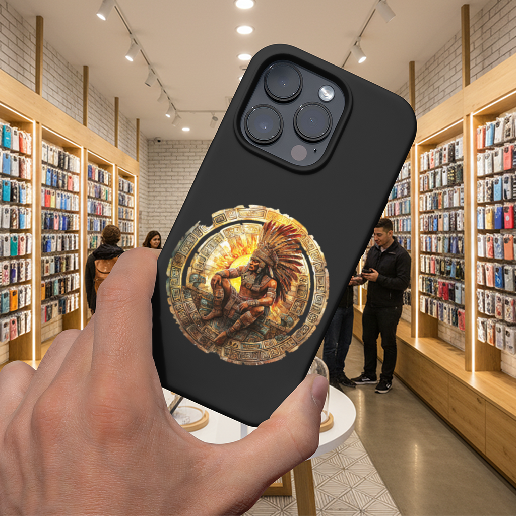 Antik Aztek Güneş Savaşçısı iPhone 16 Pro ve Pro Max Kılıfı