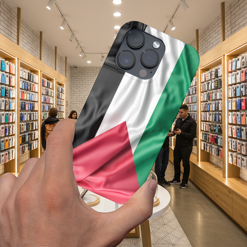 Dalgalı Filistin Bayrağı iPhone 16 Pro ve Pro Max Kılıfı