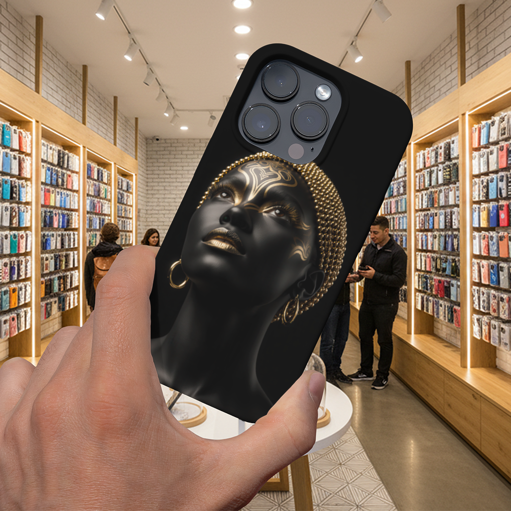 Gold Afrofuturistic Black Woman 