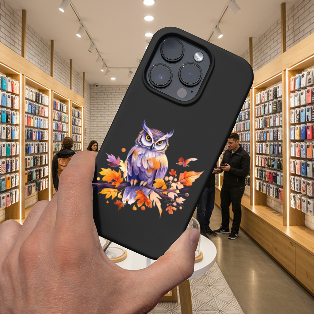 Whimsical Autumn Owl and Butterfly iPhone 16 Pro Max Case