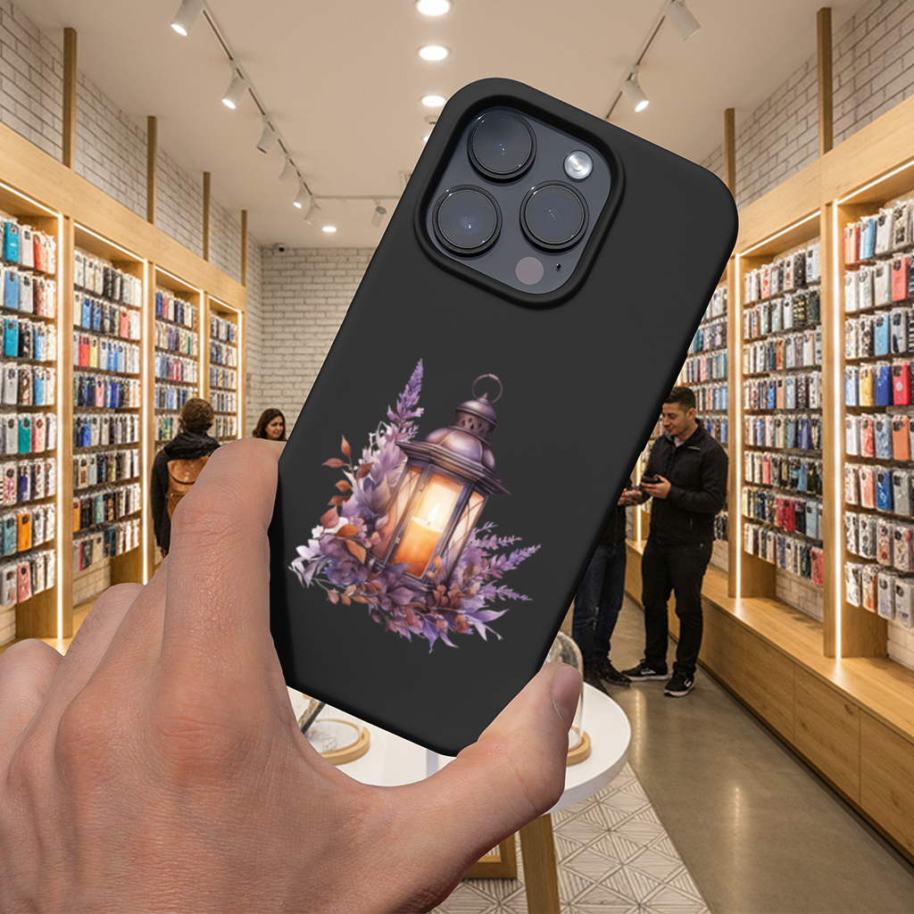 Cottagecore Lavender and Leaves Lantern iPhone 16 Pro Max Case