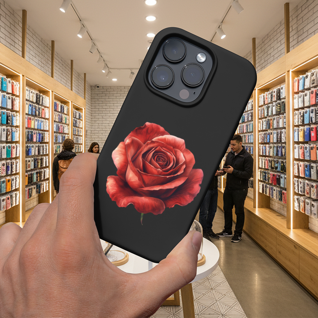 Crimson Red Rose iPhone 16 Pro Max Case