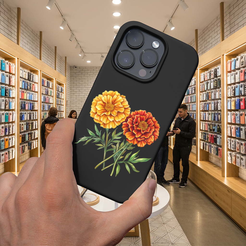 Botanical Yellow Orange Marigold iPhone 16 Pro Max Case