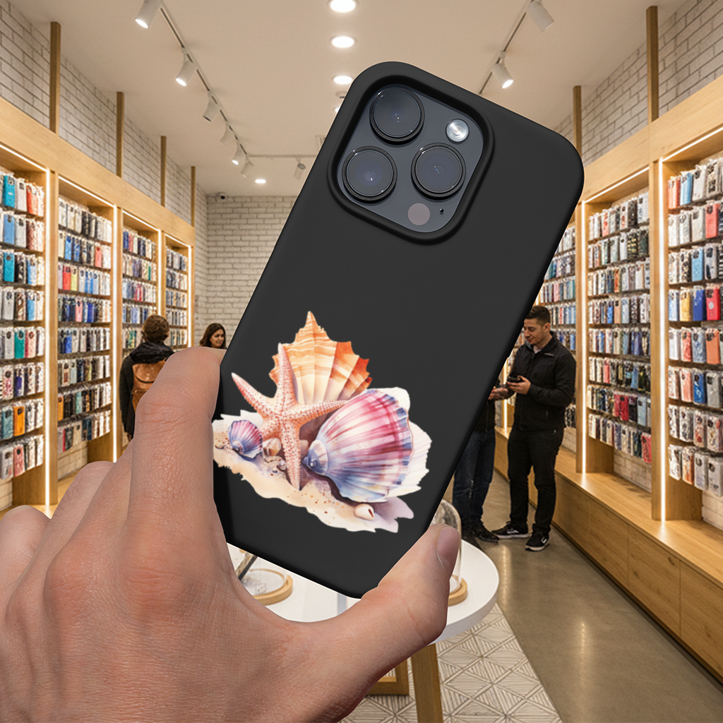 Suluboya Sahil Deniz Kabukları iPhone 16 Pro Max Kılıfı