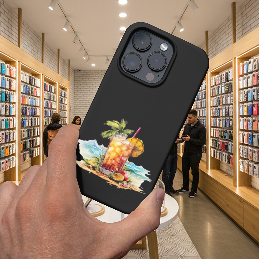 Tropical Island Beach Cocktail with Fruit iPhone 16 Pro Max Case