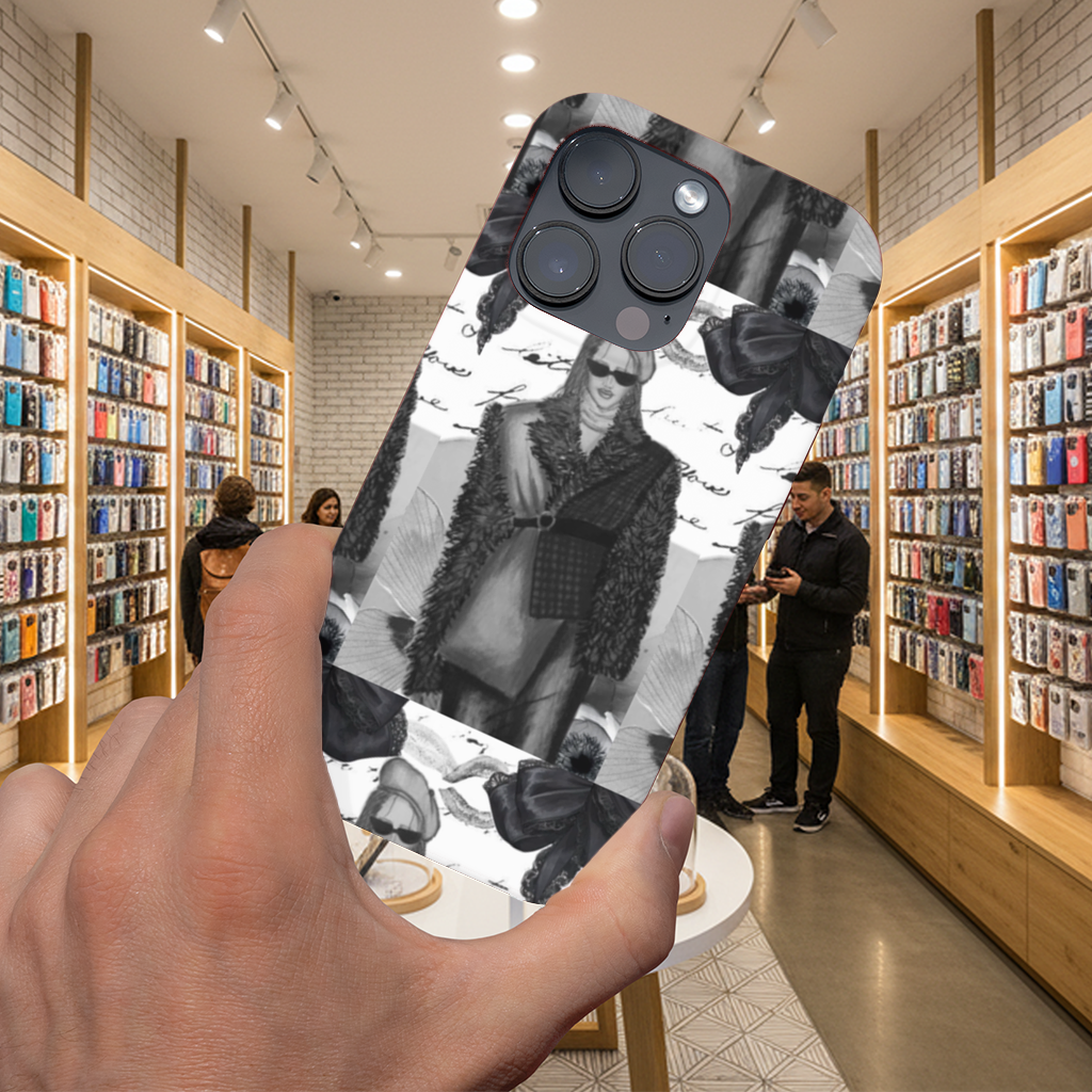 Black  White Illustration iPhone 16 Pro Max Kılıfı