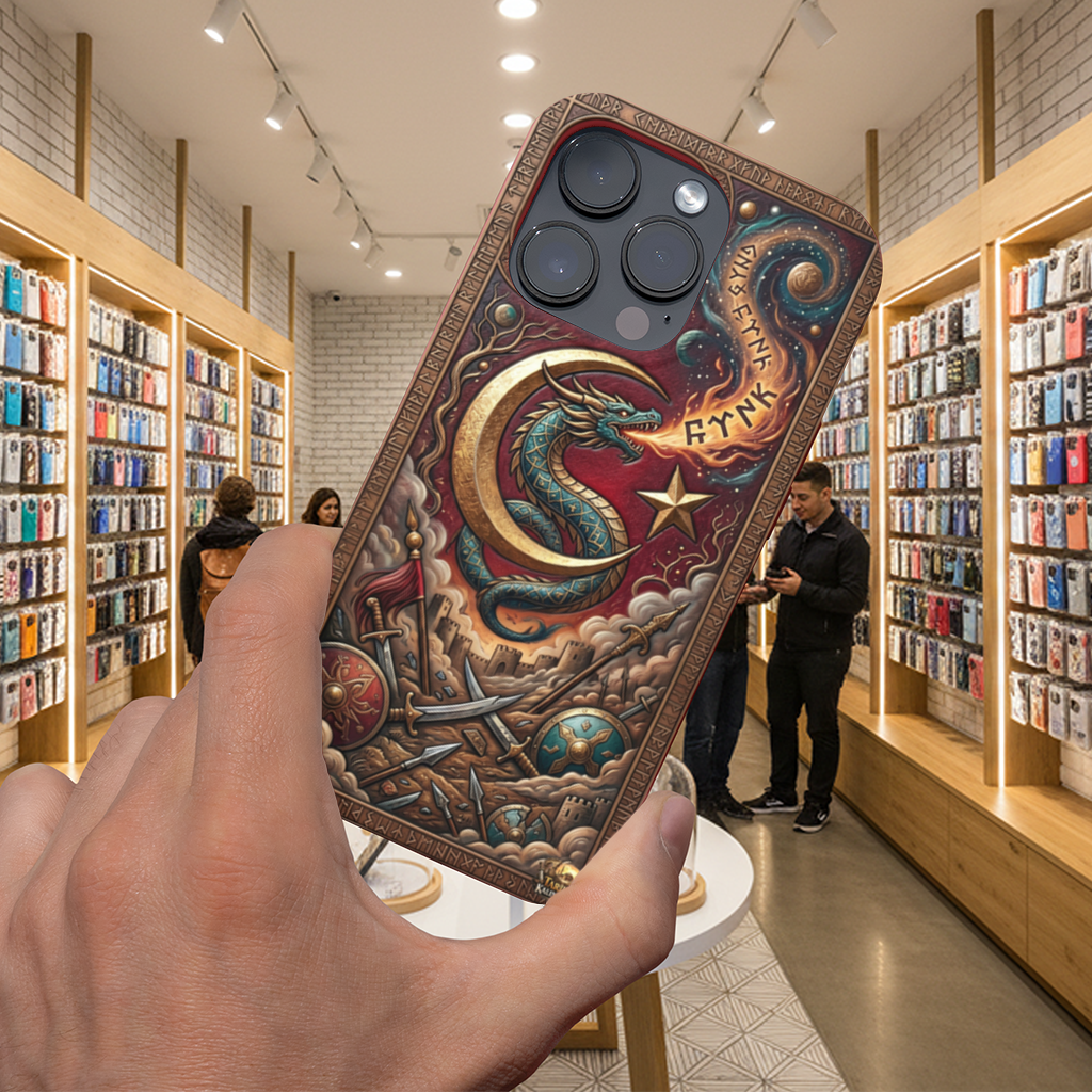 Mythical Dragon  Crescent Phone Case iPhone 16 Pro Max Case
