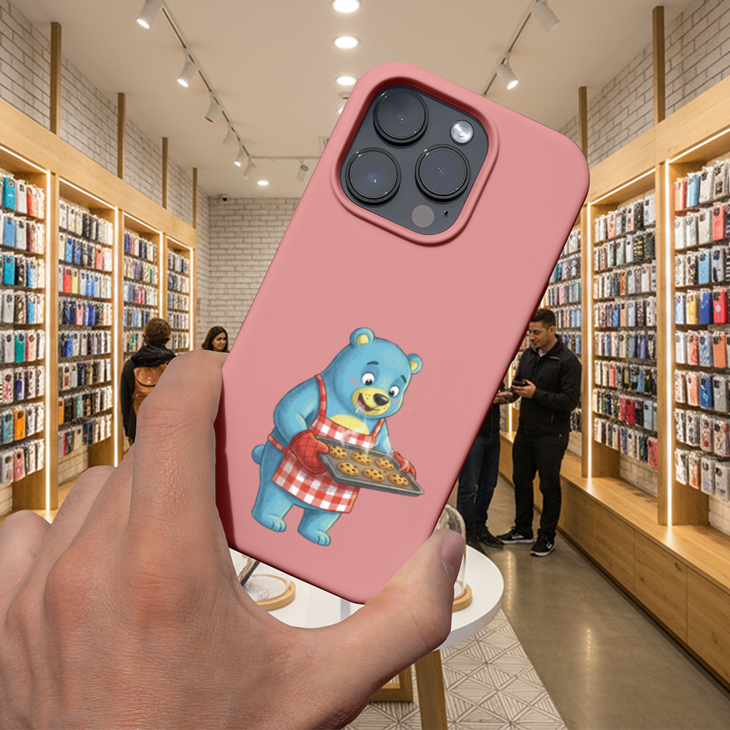 Blue Bear Pooli-Bakery-Cartoon character iPhone 16 Pro Max Case