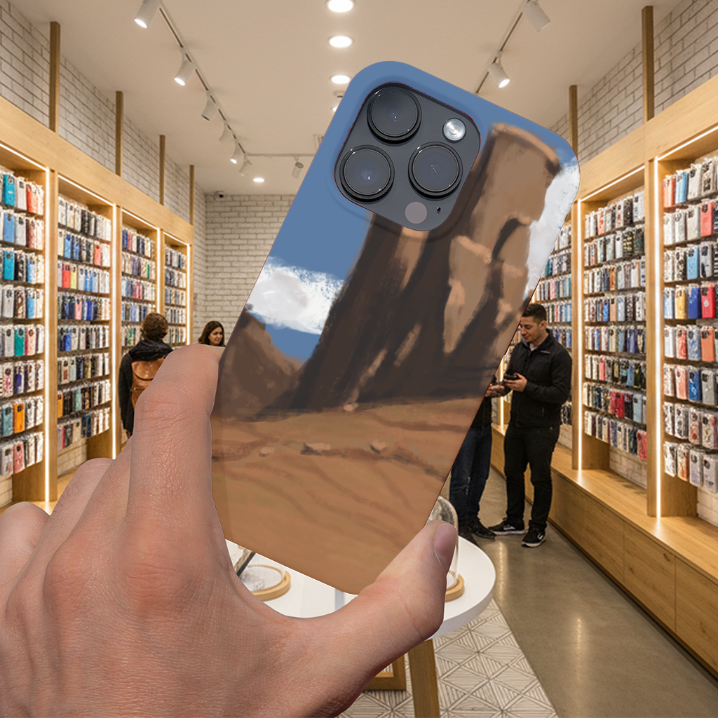 Çöl Manzarası Stilize Konsept Telefon Kılıfı iPhone 16 Pro Max Kılıfı